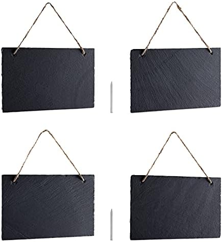 Navaris Hanging Slate Chalkboard Signs Set of 4
