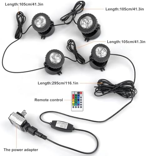 RGB Pond Lights with Timer and Remote Control 1
