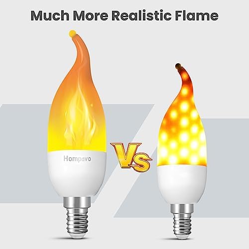 Hompavo Upgraded LED Flame Light Bulbs 6 Pack