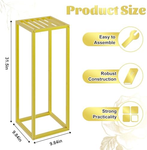 Gold Cylinder Stands for Party 2pcs Wedding Display