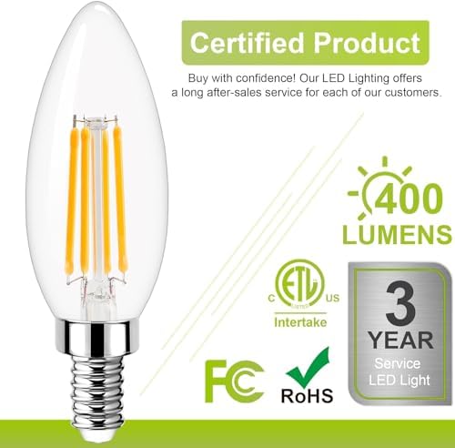 GOLSPARK E12 Dimmable LED Bulb 4W 6 Pack