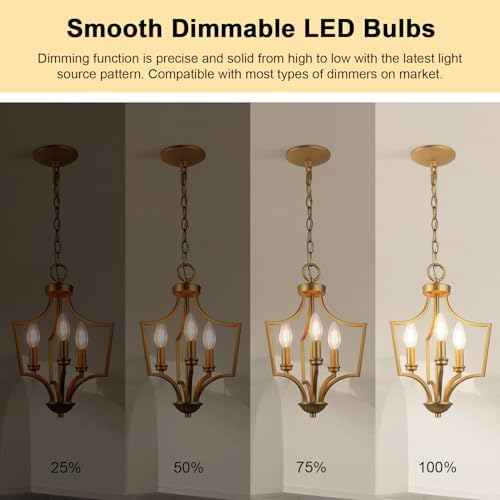 Boncoo E12 Candelabra LED Bulbs 6 Pack Dimmable