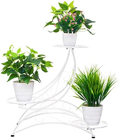 3 Tier Metal Plant Stand for Indoor Outdoor Use