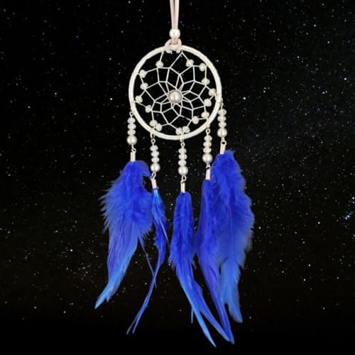 Small Dream Catcher for Car Boho Hanging Decor Blue