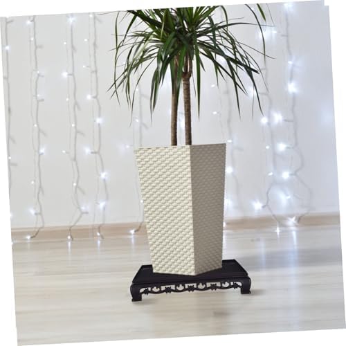 2pcs Rectangular Plant Riser Stand Faux Plastic Decorative Flowerpot Holder
