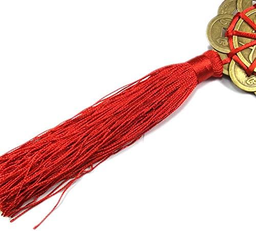 Chinese Feng Shui Ten Emperor Money Coins with Red Tassels