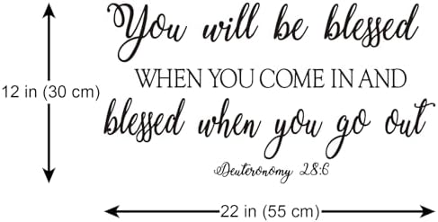 Blessed Entryway Wall Decal with Christian Handwriting