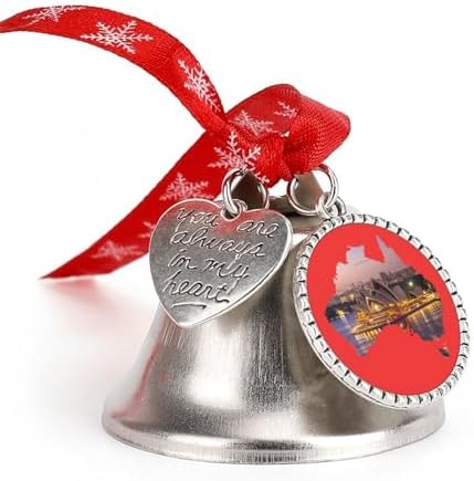 Sydney Opera House Australia Map Bell Pendant Xmas Tree Ornament