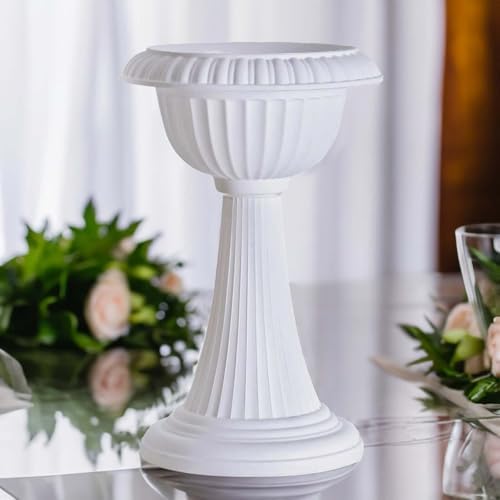 Efavormart 4 Pack White Italian Inspired Pedestal Stand