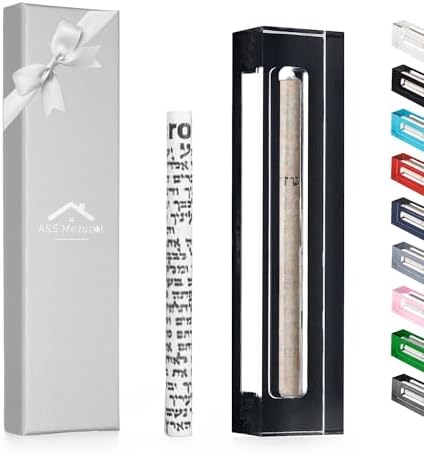 AS Mezuzah Case Modern Acrylic Design 9 Inches