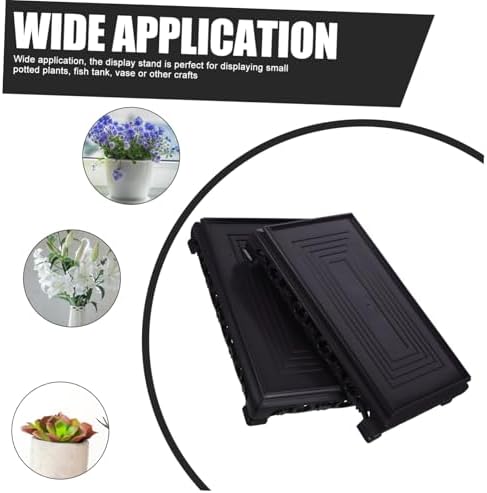 2pcs Rectangular Plant Riser Stand Faux Plastic Decorative Flowerpot Holder