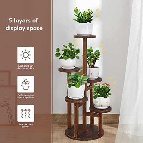 Jotboom 5 Tier Plant Stand for Indoor and Outdoor Use