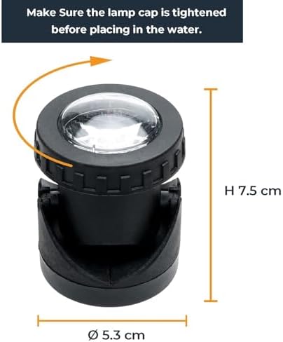 Warm White Pond Lights IP68 Waterproof Submersible Fountain Light for Garden Yard