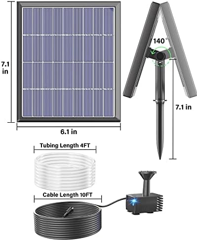 Biling Solar Fountain Kit for Bird Bath and Pond
