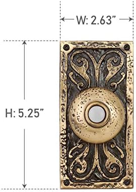 Craftmade Designer Lighted Doorbell Push Button in Burnished Brass