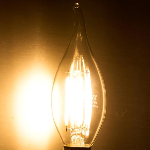 Qualilux Dusk to Dawn Candelabra LED Bulbs 4-Pack E12