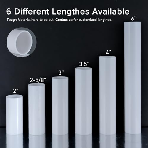 35 Inch White Plastic Candle Covers Set of 6
