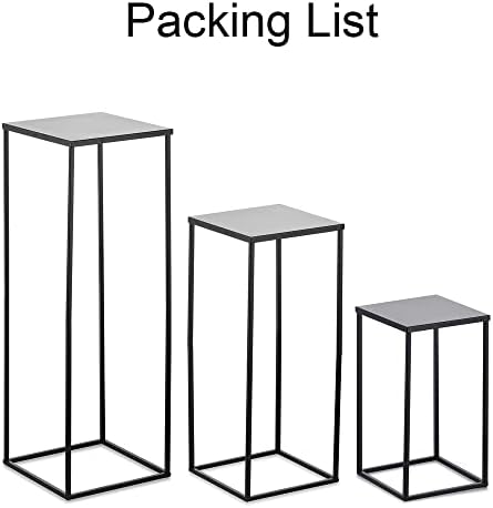 Inweder Black and Gold Plant Stand for Wedding Centerpieces