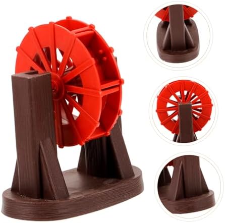 MAGICLULU Red Plastic Water Wheel Garden Fountain Decor