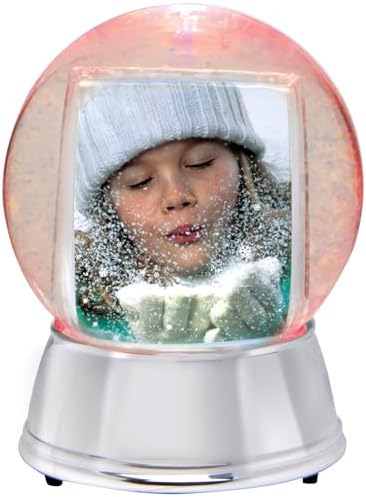Neil Enterprises Inc Large LED Photo Snow Globe with Silver Base