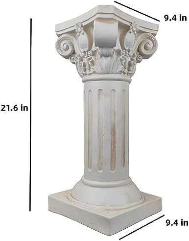 Classical Greek Ionic Column White Decor Stand