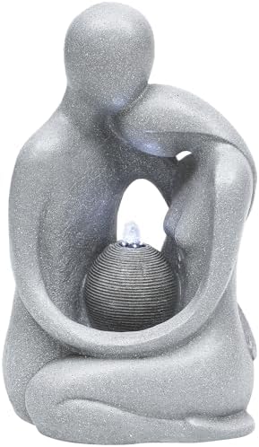 21 Tabletop Fountain with Artistic Couple Statue