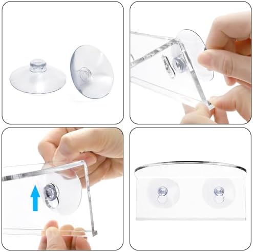 Suwimut 4 Pack Floating Shelf for Windows and Aquariums