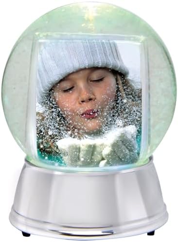 Neil Enterprises Inc Large LED Photo Snow Globe with Silver Base