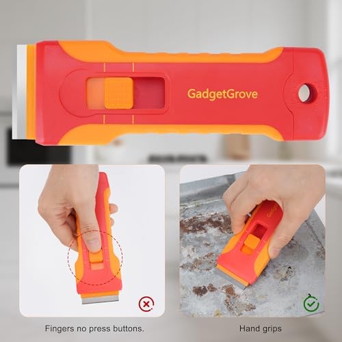 Upgraded Razor Blade Scraper with 10 Blades and 3 Wire Brushes