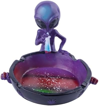 Alien Fantasy Ashtray for Cigarettes Purple