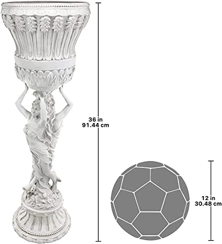 Les Filles Joyeuses Dancing Maidens Pedestal Column Plant Stand with Urn