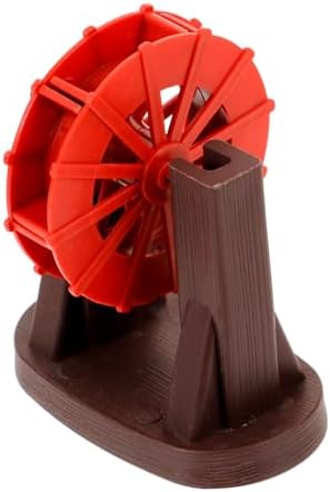 Cabilock Plastic Water Wheel Fountain Decor Red