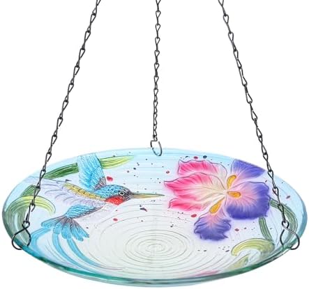 MUMTOP Hanging Bird Bath - 12 Inch Outdoor Decor