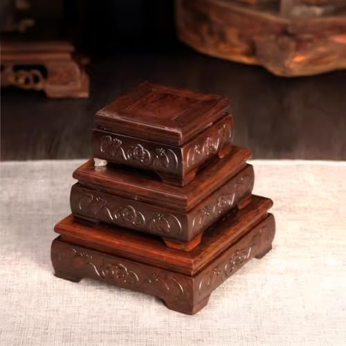 GOLDYWENDY Wooden Square Vase Display Stand
