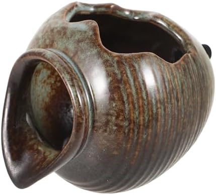 Happyyami Small Ceramic Jar Waterfall Fountain for Garden