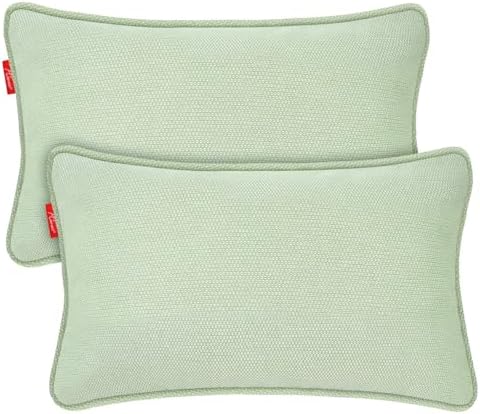 Pcinfuns Light Green 20x12 Inch Lumbar Pillows 2 Pack