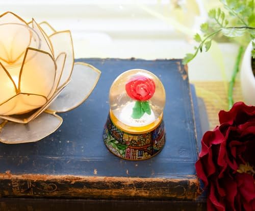 Disney Beauty and The Beast Light-Up Snow Globe 3 Inches Tall