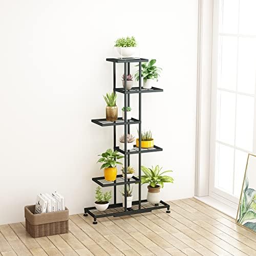 Twhep 6 Tier Metal Plant Stand for 12 Potted Plants