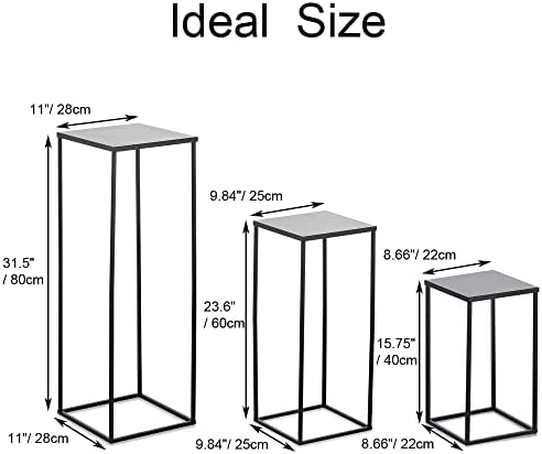 Inweder Black and Gold Plant Stand for Wedding Centerpieces