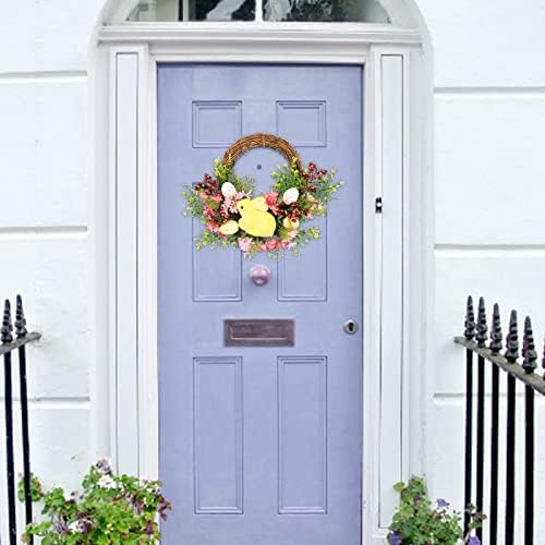 Hand-Woven Easter Bunny Wreath Outdoor Decor