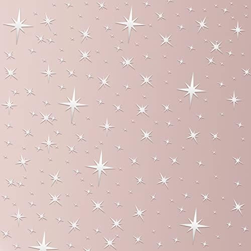 Zonon 82-Piece 3D Mirror Wall Sticker Decor Silver