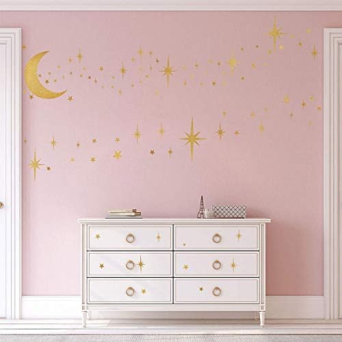 Easma Retro Starburst Wall Decals Atomic Stars Vinyl Decals