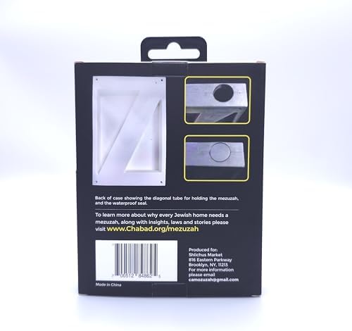 Camozuzah Mezuzah Case Discreet Lock Box Design Waterproof Protection Modern LED Accent