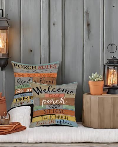 Jartinle Decorative Outdoor Pillow Covers 18x18 Inch