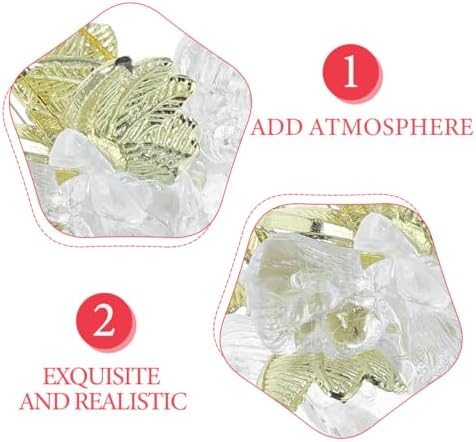 PRETYZOOM 24pcs Clear Christmas Angel Ornaments with Gold Wings Hanging Pendants