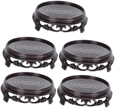 5Pcs Antique Style Round Flowerpot Base Stand for Elevated Planter Display