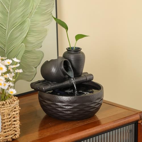 Ceramic Tabletop Fountain for Indoor Home Office
