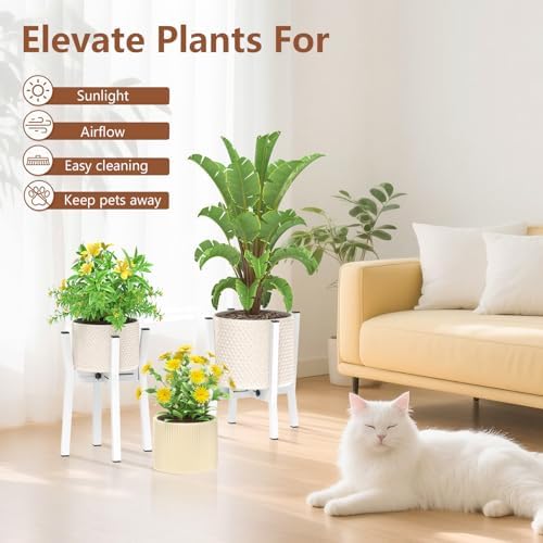 LASZOLA Heavy Duty Metal Plant Stand for Large Pots