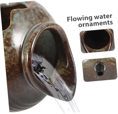 Ceramic Jar Solar Fountain Garden Decor