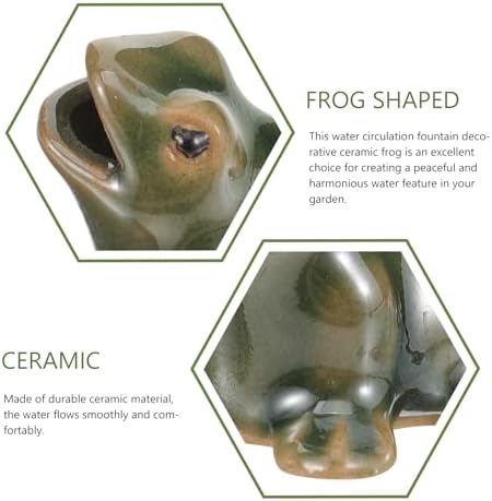 Ceramic Frog Pond Decor with Zen Garden